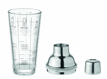 Logo trade promotional merchandise picture of: Glass cocktail shaker 400 ml