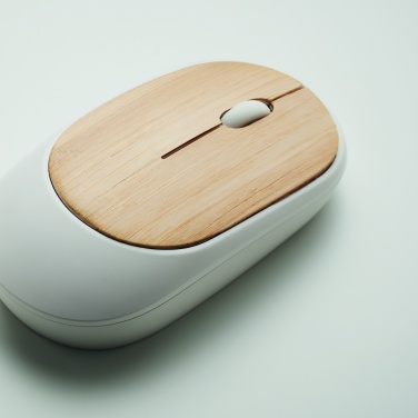 Logo trade promotional merchandise photo of: Wireless mouse in bamboo