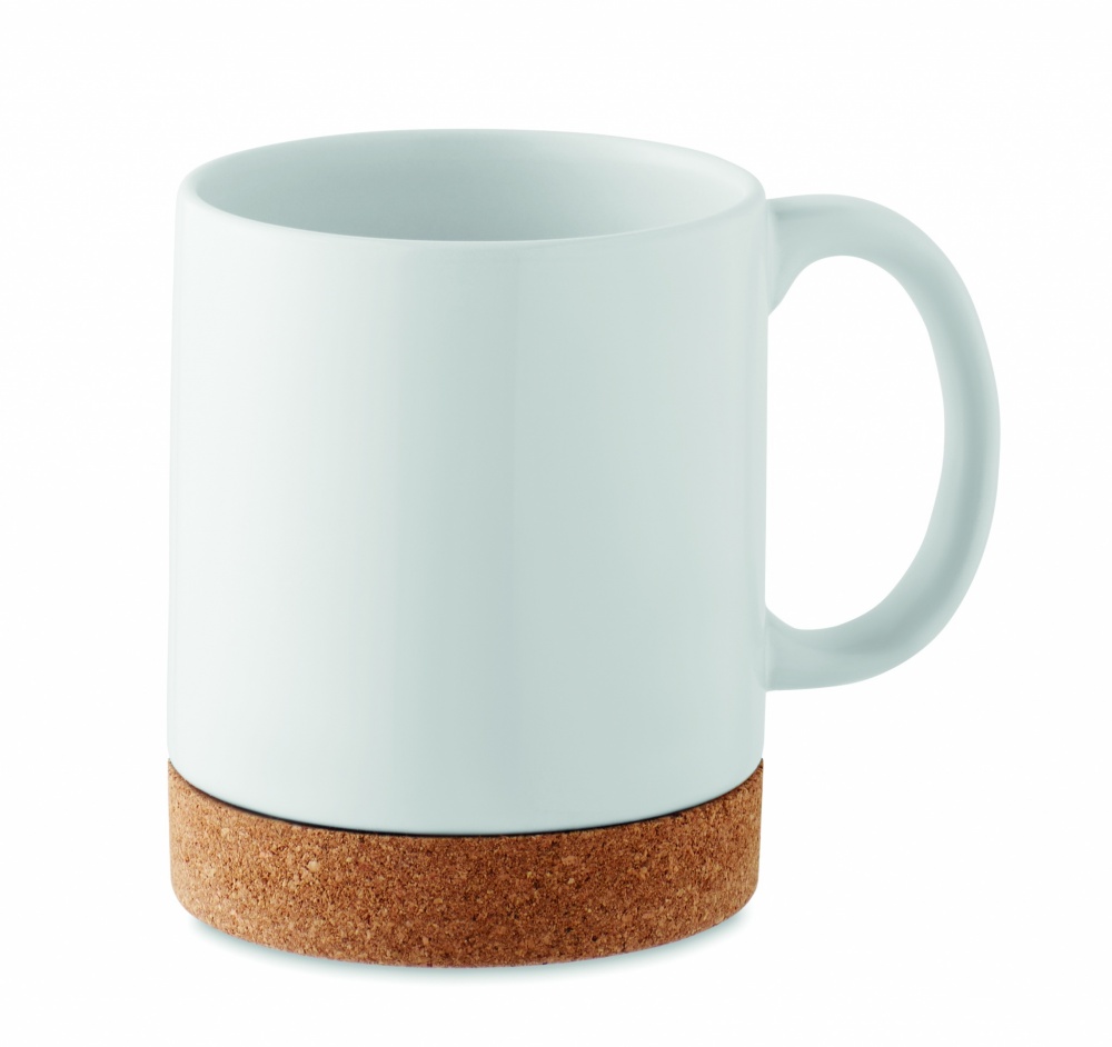 Logo trade corporate gifts picture of: Ceramic cork mug 280 ml