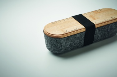 Logotrade promotional item picture of: RPET felt pencil case with lid