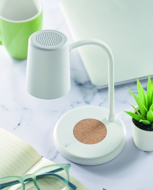 Logo trade promotional merchandise picture of: Wireless charger, lamp speaker