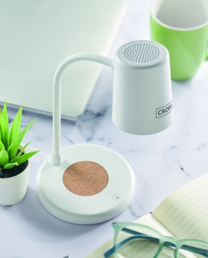 Logo trade advertising products image of: Wireless charger, lamp speaker