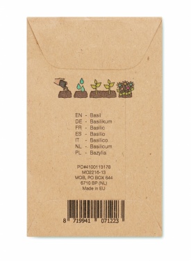 Logotrade promotional product picture of: Basil seeds in craft envelope