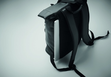 Logo trade promotional merchandise photo of: Laptop PU Rolltop backpack