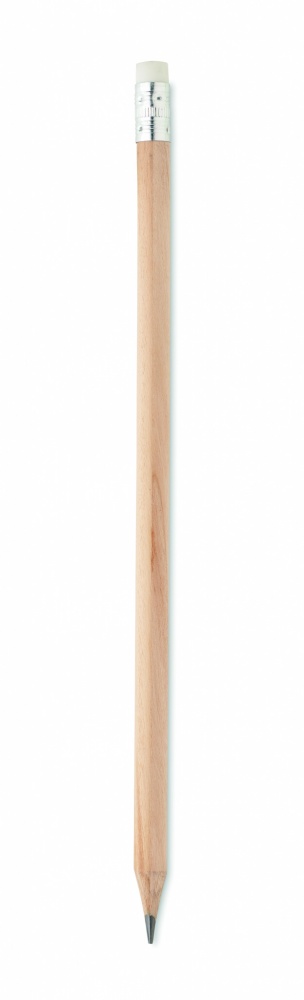 Logo trade promotional items picture of: Natural pencil with eraser