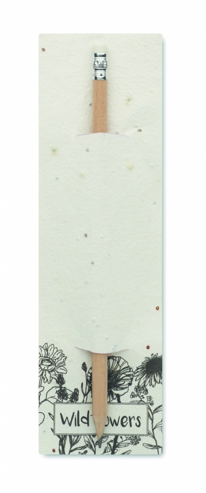 Logo trade promotional merchandise photo of: Natural pencil in seeded pouch