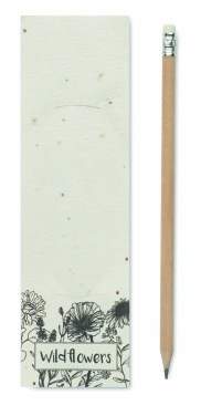 Logotrade promotional merchandise picture of: Natural pencil in seeded pouch