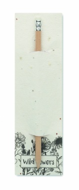 Logo trade promotional gift photo of: Natural pencil in seeded pouch