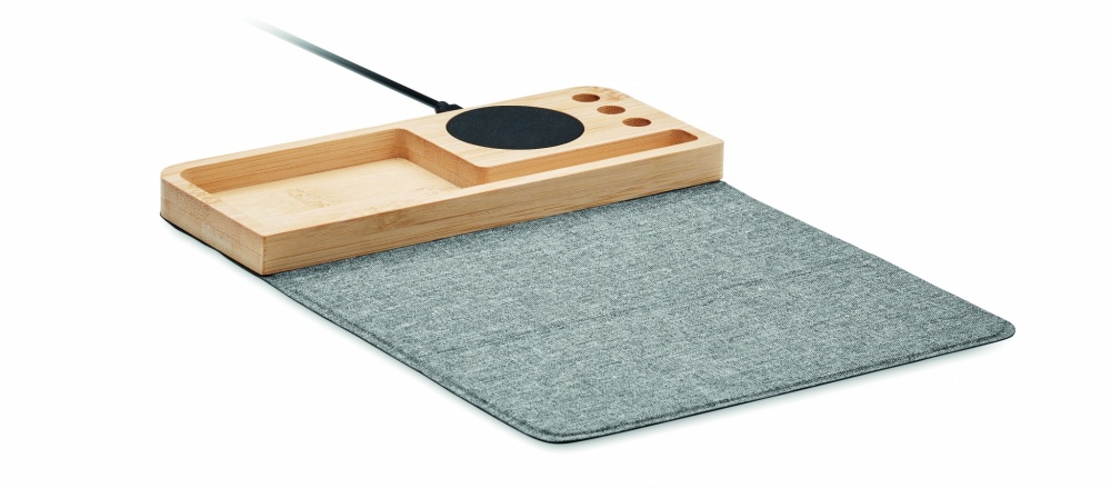 Logotrade promotional gifts photo of: Wireless charger in bamboo 15W