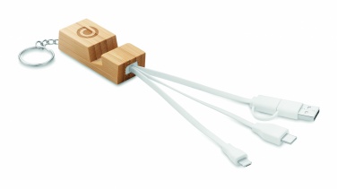 Logotrade advertising product image of: Bamboo key ring and stand Salo
