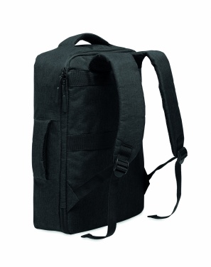 Logo trade promotional products picture of: A safe 15-inch laptop backpack made of 300D RPET with a 210D RPET lining and customizable printing.