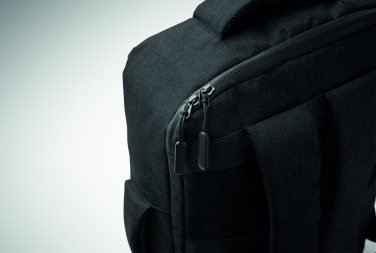 Logotrade promotional giveaways photo of: A safe 15-inch laptop backpack made of 300D RPET with a 210D RPET lining and customizable printing.