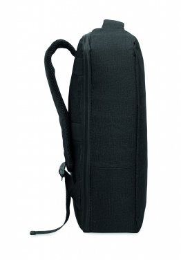 Logotrade promotional merchandise image of: A safe 15-inch laptop backpack made of 300D RPET with a 210D RPET lining and customizable printing.