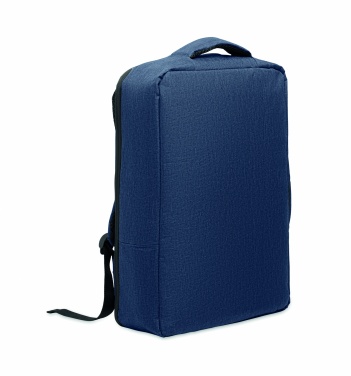 Logo trade corporate gifts image of: A safe 15-inch laptop backpack made of 300D RPET with a 210D RPET lining and customizable printing.