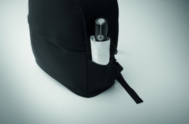 Logotrade advertising products photo of: A 15-inch laptop backpack made of recycled pre-consumer cotton and recycled polyester with customizable printing.