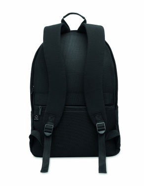 Logotrade promotional giveaway picture of: A 15-inch laptop backpack made of recycled pre-consumer cotton and recycled polyester with customizable printing.