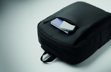 Logo trade promotional products picture of: Slim 15 inch laptop backpack made of 600D RPET polyester with a 210D lining and customizable printing
