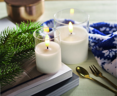 Logotrade promotional gift picture of: LED wax candle in glass holder