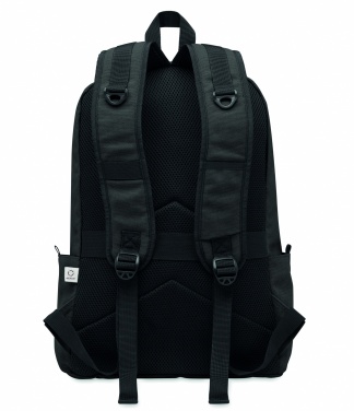 Logo trade corporate gifts image of: A 15-inch laptop backpack made of recycled pre-consumer cotton with customizable printing