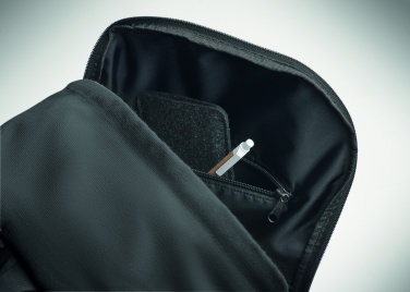 Logo trade promotional giveaways picture of: A 15-inch laptop backpack made of recycled pre-consumer cotton with customizable printing