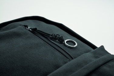 Logotrade promotional product picture of: A 15-inch laptop backpack made of recycled pre-consumer cotton with customizable printing