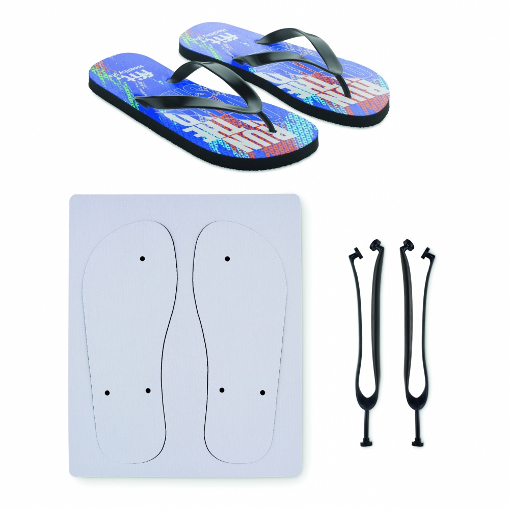 Logo trade promotional merchandise picture of: Sublimation beach slippers
