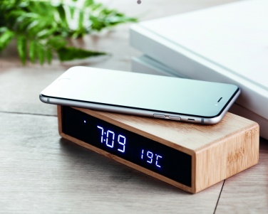Logotrade promotional gift picture of: Wireless charger in bamboo 5W
