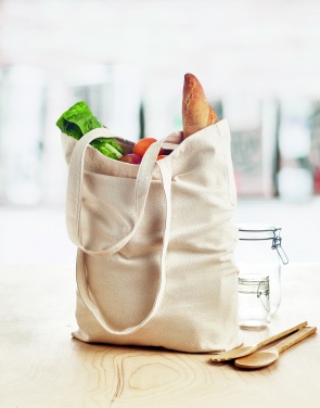Logo trade promotional giveaways picture of: Canvas shopping bag 270 gr/m²