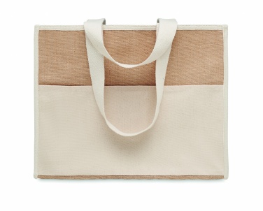 Logotrade promotional products photo of: Jute and canvas cooler bag