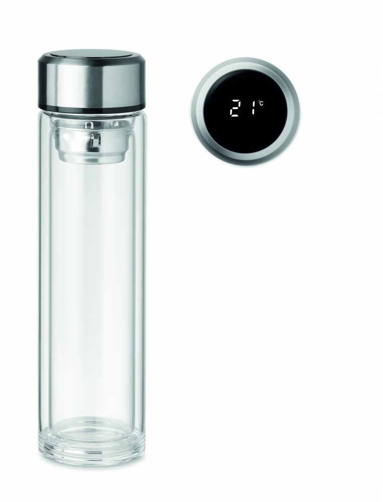 Logotrade promotional giveaway picture of: Bottle with touch thermometer