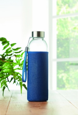 Logotrade promotional products photo of: Glass bottle in pouch 500 ml