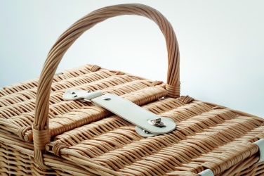 Logo trade business gifts image of: Wicker picnic basket 4 people