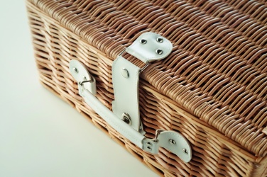 Logo trade promotional items image of: Wicker picnic basket 4 people