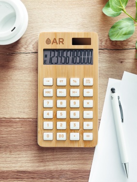 Logotrade promotional products photo of: 12 digit bamboo calculator