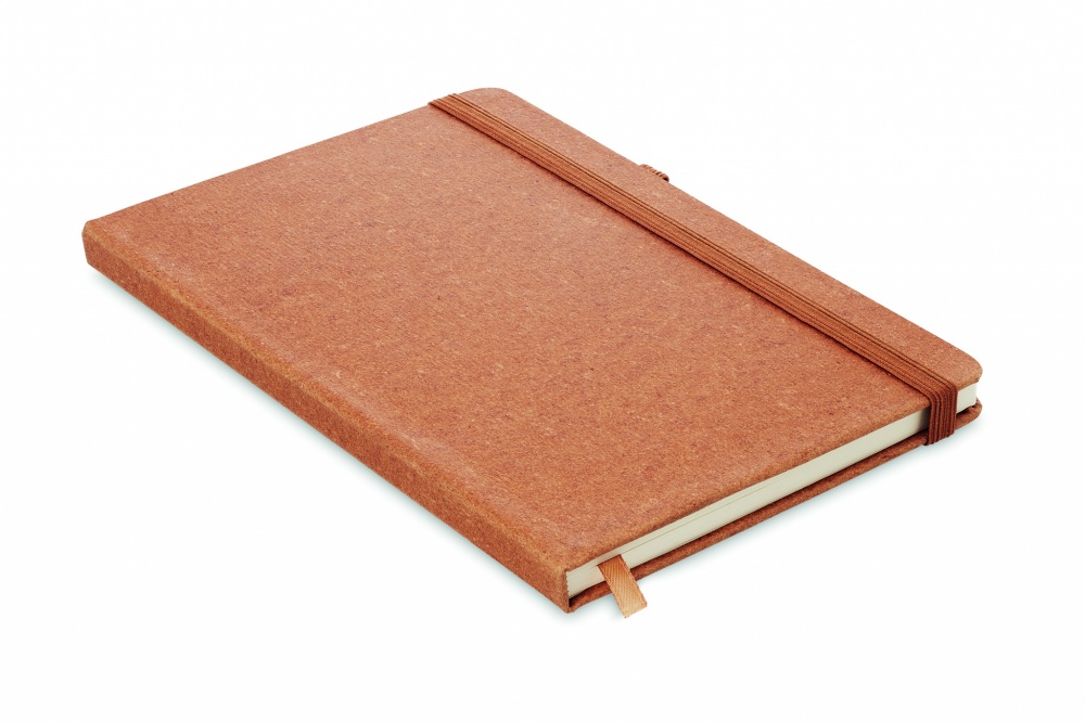 Logo trade promotional merchandise picture of: Recycled Leather A5 notebook