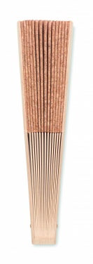 Logotrade promotional product picture of: Wood hand fan with cork fabric