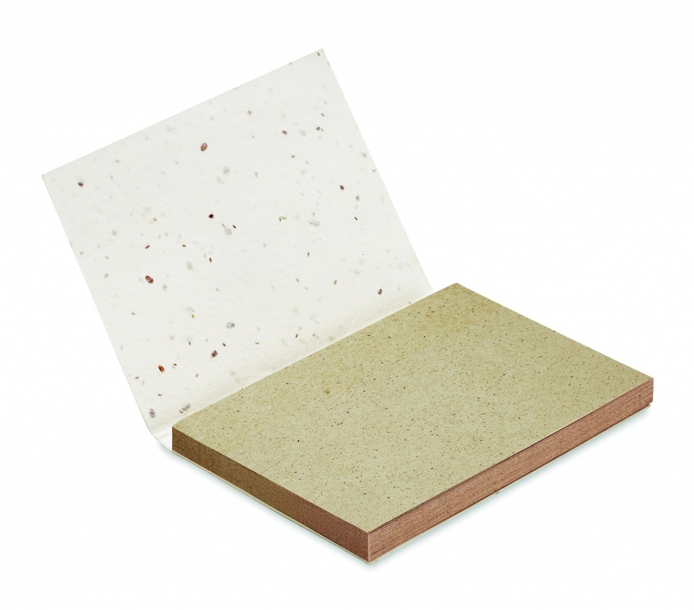 Logo trade promotional giveaways picture of: Grass/seed paper memo pad