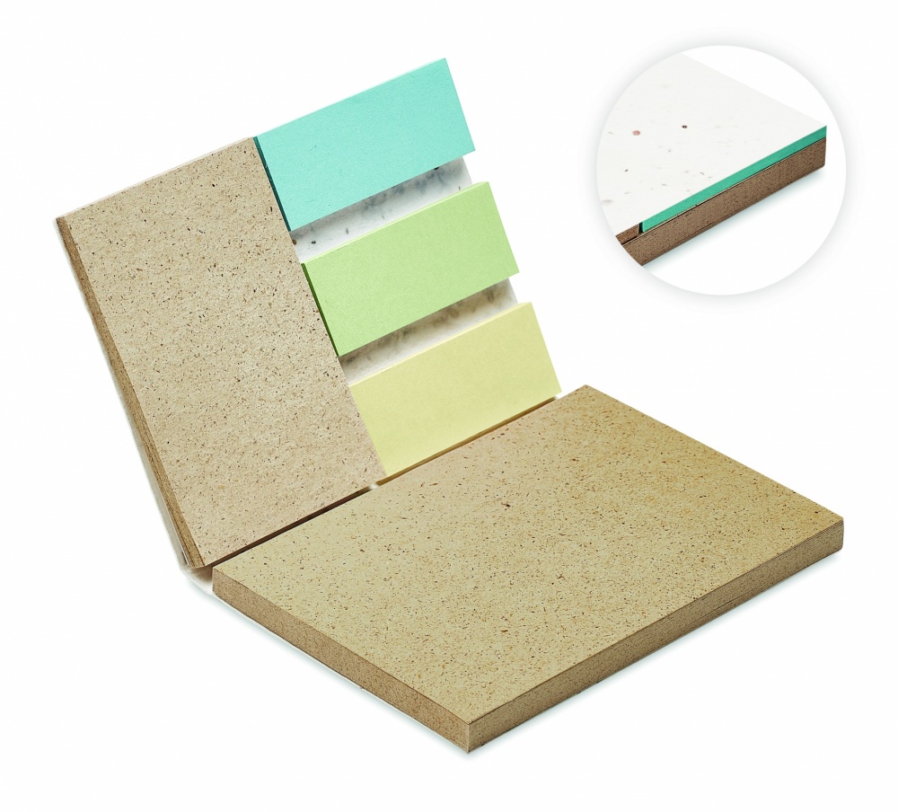 Logo trade promotional giveaways image of: Grass/seed paper memo pad
