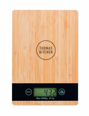 Logo trade corporate gift photo of: Bamboo digital kitchen scales