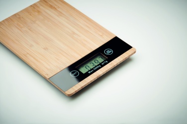 Logo trade corporate gifts picture of: Bamboo digital kitchen scales