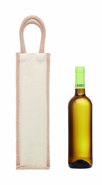 Logotrade advertising products photo of: Jute wine bag for one bottle