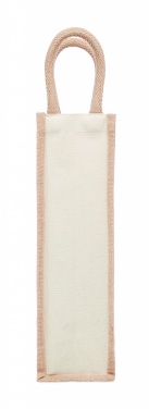 Logo trade corporate gifts image of: Jute wine bag for one bottle