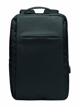 Logo trade promotional giveaways image of: Laptop backpack in 300D RPET