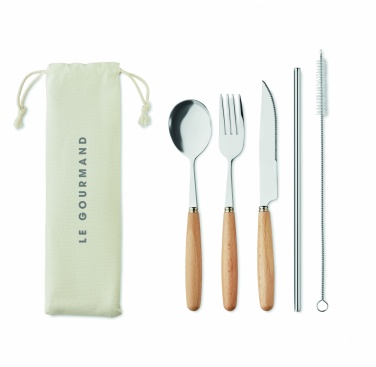 Logo trade business gifts image of: Cutlery set stainless steel