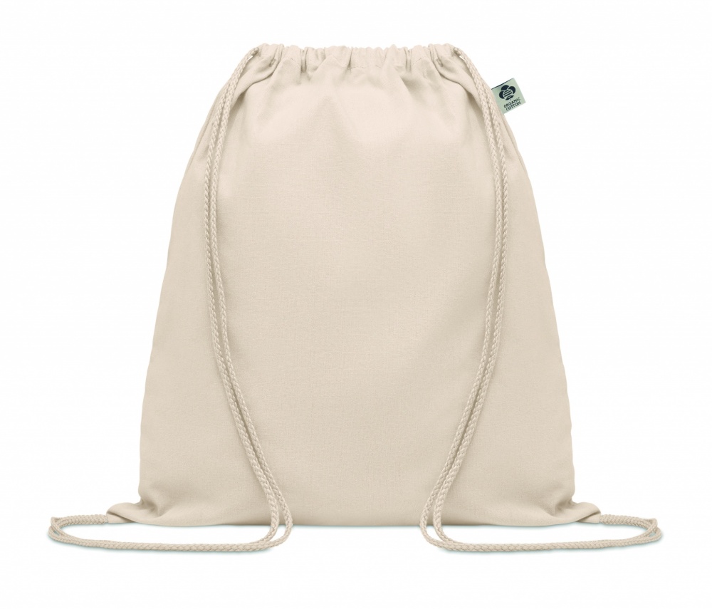 Logo trade advertising products image of: Organic cotton drawstring bag