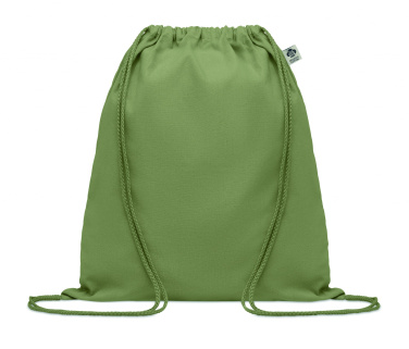 Logo trade promotional giveaways picture of: Organic cotton drawstring bag