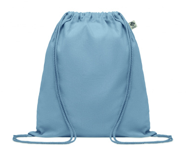 Logo trade promotional giveaways image of: Organic cotton drawstring bag