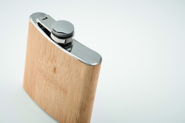 Logo trade promotional items picture of: Bamboo slim hip flask 170ml