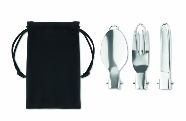 Logo trade promotional merchandise photo of: 3-piece camping cutlery set