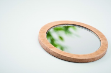 Logo trade corporate gifts picture of: Bamboo make-up mirror